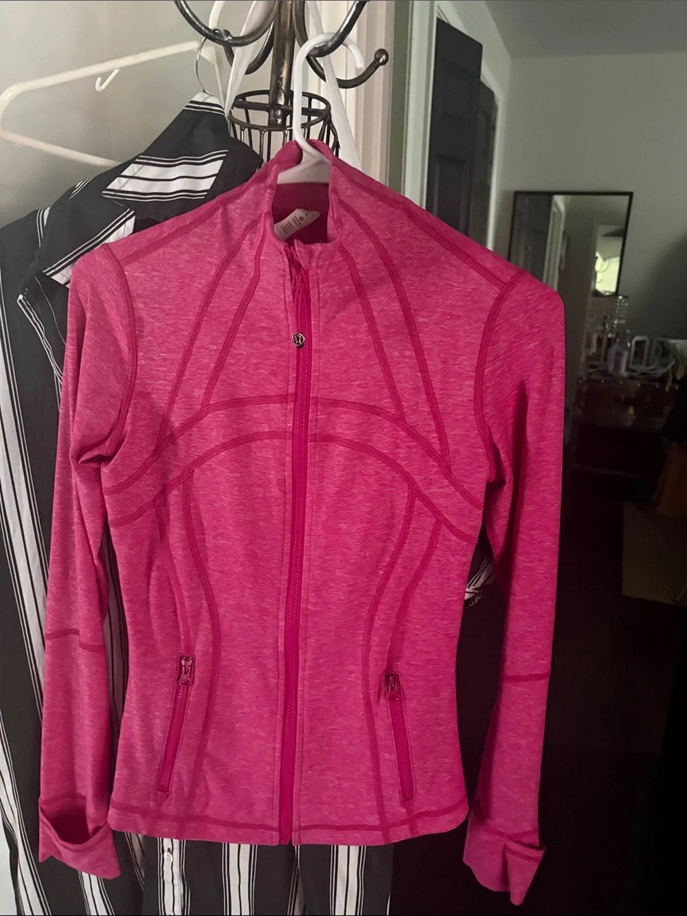 lululemon athletica Heathered Magenta Full-Zip Athletic Jacket